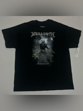 MEGADETH Black T-Shirt, 35 Year Anniversary Concert Tee (Brand New With Tags)